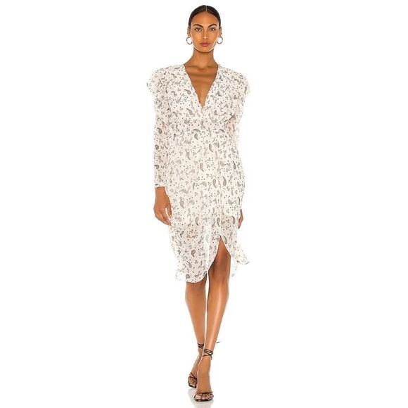 For Love & Lemons Dresses & Skirts - For Love & Lemons Paisley Midi Dress in the sand/multi color size M
